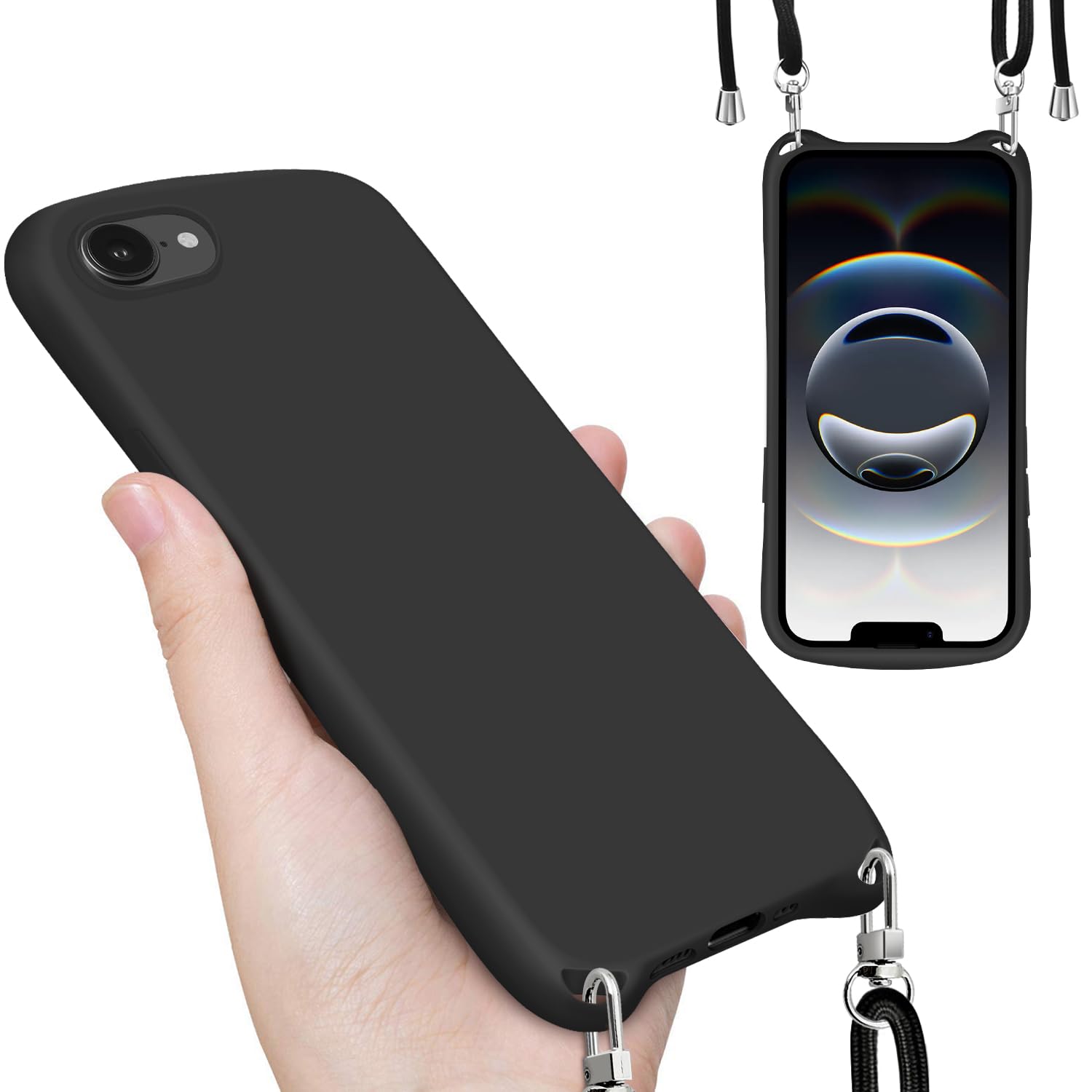 Amazon.co.jp: iPhone 16e 用の ケース ショルダー ストラップ